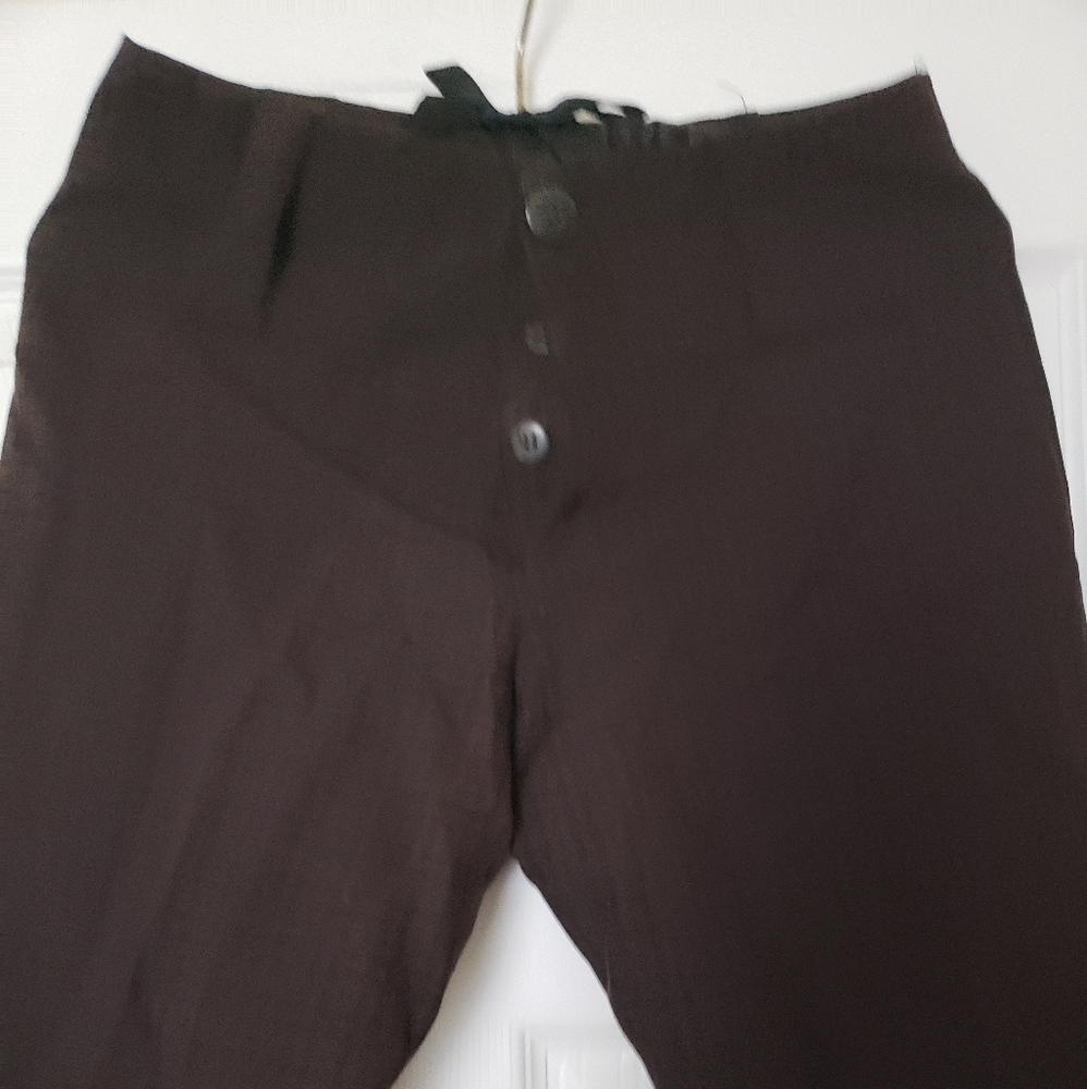 Super cool plaid wide belt straight leg pants